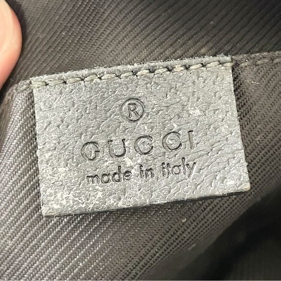 Gucci black monogram canvas and leather cosmetic zip pouch medium - Picture 12 of 13